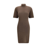 Jacquemus Brown Merino Wool Casual Dress
